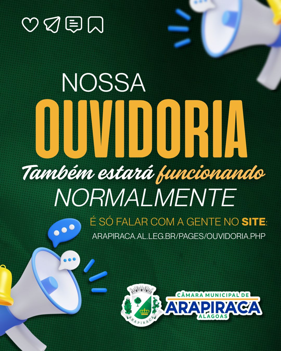 A Câmara Municipal de Arapiraca entrou em período de recesso